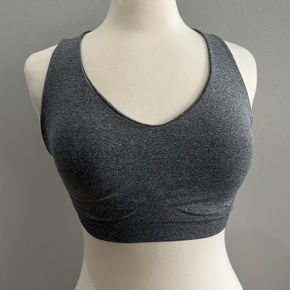 Pro-Fit Seamless Gray Sports Bra NEW